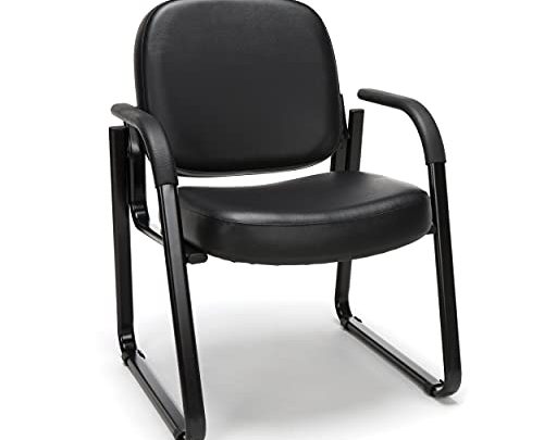 OFM 403-VAM Guest and Reception Chair with Arms, Black