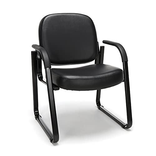 OFM 403-VAM Guest and Reception Chair with Arms, Black