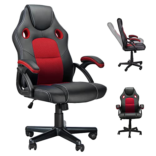 Muzii Gaming Computer Chair Video Game Chair PU Leather Ergonomic Adjustable Racing Office Desk Chair with Wheels for Teens and…