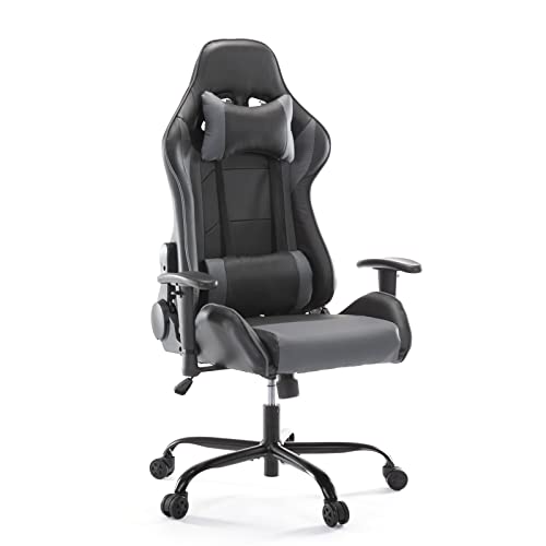 Gaming Chair Ergonomic Office Chair PU Leather Computer Chair High Back Desk Chair Adjustable Swivel Task Chair with Headrest/Lumbar Support/Adjustable…