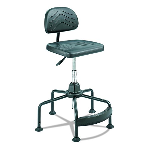 Safco Master High-Back Economy Industrial Workbench Swivel Task Chair, Black