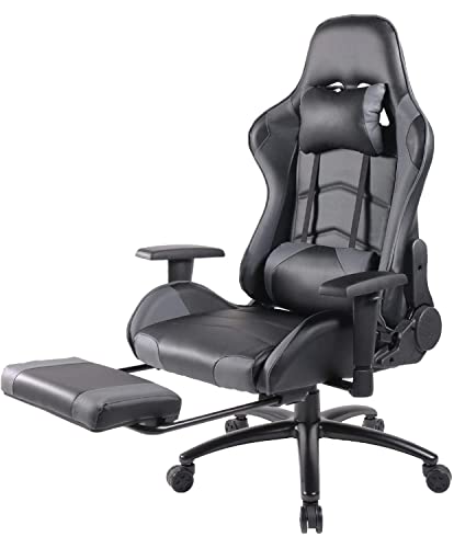 Gaming Chair, Office Chair Ergonomic Reclining Computer Gaming Chair High Back PU Leather Home Office Desk Chair with Lumbar Support…