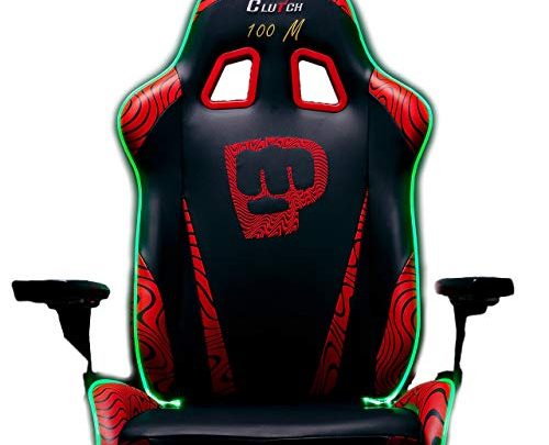 Clutch Chairz Pewdiepie Chair LED 100M – Ergonomic Gaming Chair, Video Game Chairs, Office Chair, High Chair and Lumbar Pillow…