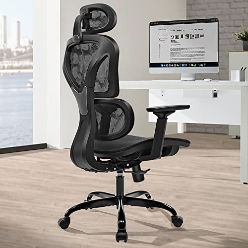 Ergonomic Office Chair, FelixKing Home Office Rolling Swivel Chair Mesh High Back Computer Chair with 3D Adjustable Armrest & Lumbar…