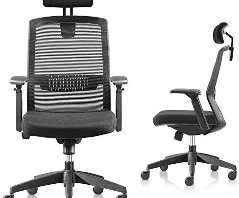 Ergonomic Office Chair, High Back Home Office Desk Chair, Adjustable Mesh Chair, Tilt Back & Lifted Armrest