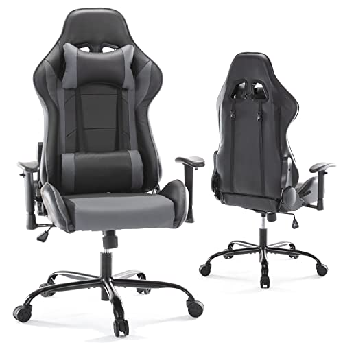 Office Chair, Ergonomic Reclining Computer Gaming Chair PU Leather Comfortable Swivel Task Home Office Desk Chair High Back with Adjustable…