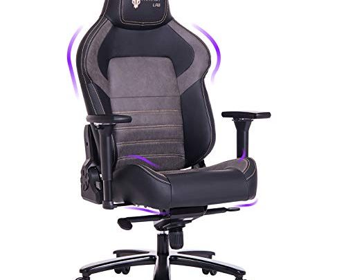 FANTASYLAB Big and Tall Gaming Chair, Memory Foam, Computer Game Chair, 4D Arm, 400lb Metal Base, Reclines Ergonomic High-Back Racing…