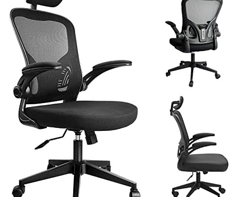 HARBLAND Ergonomic Office Chair, Home Office Desk Chair with PU Wheels, High Back Chair with Adjustable Headrest Backrest Armrest for…