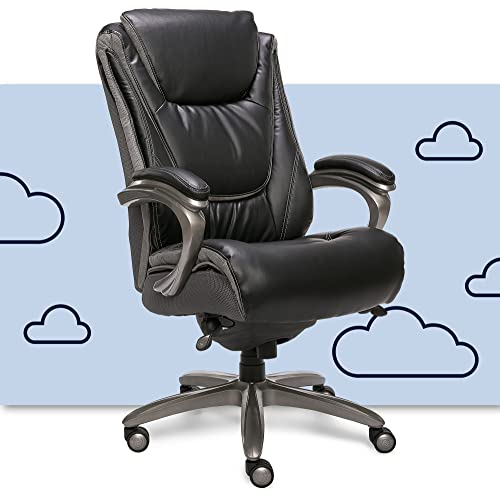 Serta Big and Tall Smart Executive Office ComfortCoils, Ergonomic Computer Chair with Layered Body Pillows, Big & Tall, Black and…