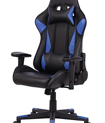 Gaming Chair, Office Chair Ergonomic Reclining Computer Gaming Chair High Back PU Leather Comfortable Home Office Desk Chair with Lumbar…