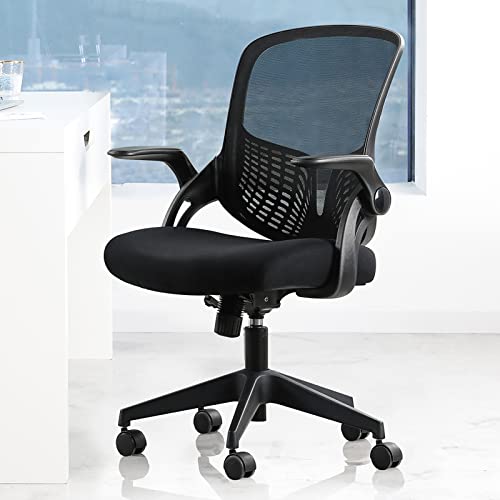 Horshod Ponyo Office Chair, Ergonomic Desk Chair Breathable Mesh Computer Chair with Flip up Armrests, Adjustable Mid Back Swivel Task…