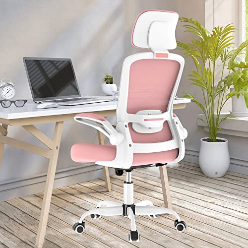 Mimoglad Office Chair, High Back Ergonomic Desk Chair with Adjustable Lumbar Support and Headrest, Swivel Task Chair with flip-up Armrests…