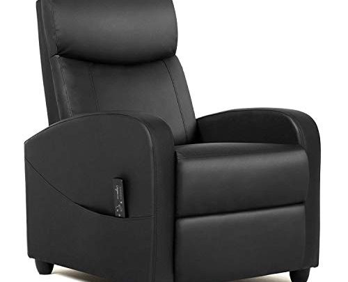 Massage Recliner Chair Living Room Chair Adjustable Home Theater Seating Winback Single Recliner Sofa Chair, Lazy Boy Recliner Padded Seat…