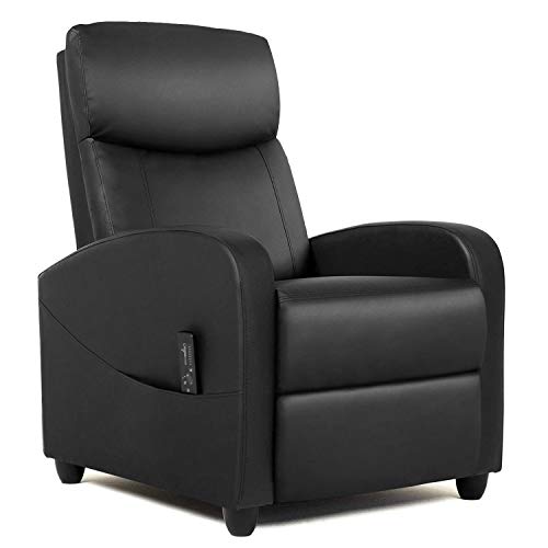 Massage Recliner Chair Living Room Chair Adjustable Home Theater Seating Winback Single Recliner Sofa Chair, Lazy Boy Recliner Padded Seat…