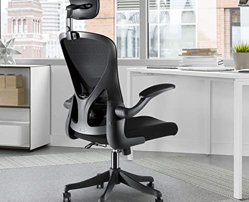 Wayaon Big and Tall Office Desk Chair for Adults,Ergonomic Computer Chair with Adjustable Lumbar Support and Headrest Comfortable Home Office…