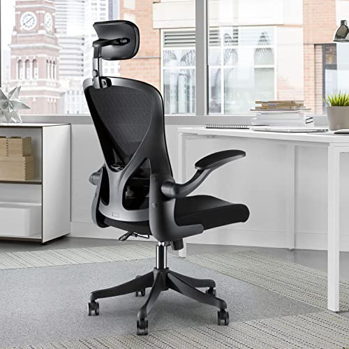 Wayaon Big and Tall Office Desk Chair for Adults,Ergonomic Computer Chair with Adjustable Lumbar Support and Headrest Comfortable Home Office…