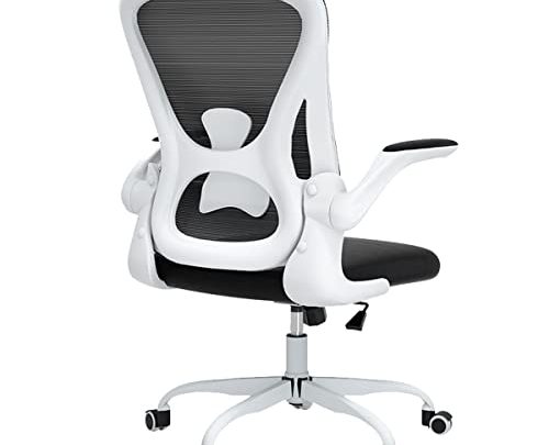 Sytas Office Chair, Ergonomic Home Desk Chair, Comfortable Computer Mesh Task Chair with Flip-up Arms, Lumbar Support and Height Adjustable,…