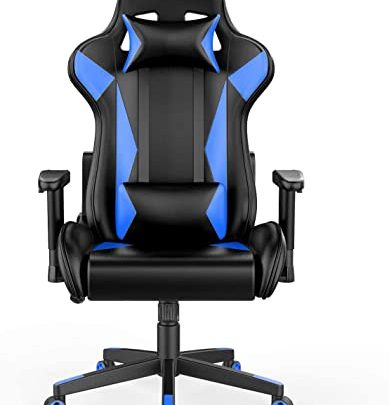 Computer Video Racing Gaming Chair, Ergonomic Tilting Office Chair PU Leather Reclining Comfortable Swivel Rolling Home Office Desk Chair High…