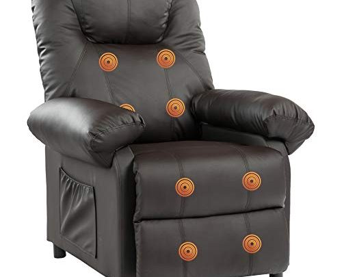 KCREAM PU Leather Recliner Chair Ergonomic Lounge Chair Backrest & Footrest Adjustable Single Recliner Gaming Recliner with Thick Seat Cushion…