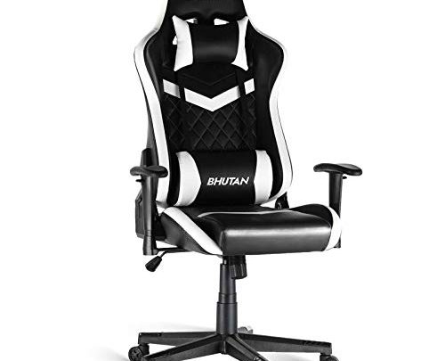 BHUTAN Gaming Chair Racing Office Chair Executive Ergonomic Swivel Task Chair PC Computer Desk Chair Reclining High Back with Retractable…