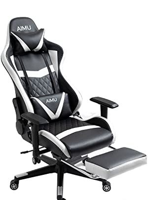 AIMU Gaming Chairs Ergonomic Office Chair Video Game Chairs with Footrest High Back Computer Chair Headrest and Lumbar Support Reclining…