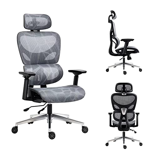 Ergonomic Office Chair, Home Desk Chair, Comfy Breathable Mesh Task Chair, High Back Thick Cushion Computer Chair with Headrest and…