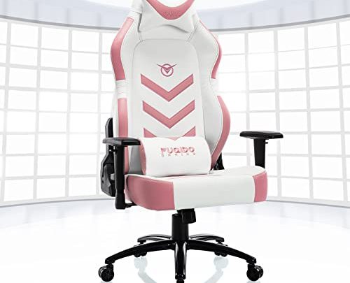 Big and Tall Pink Gaming Chair 350lbs-Racing Style Computer Gamer Chair, High Back Ergonomic PC Office Chair with Wide Seat,…