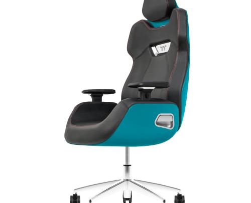 Thermaltake Argent E700 Real Leather Gaming Chair (Ocean Blue) Design by Studio F∙A∙Porsche, GGC-ARG-BLLFDL-01
