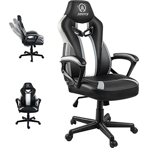 JOYFLY Gaming Chair, Gamer Chair Racing Style Game Chair for Adults Teens, Ergonomic PC Chair with Lumbar Support, 300lbs(Black)