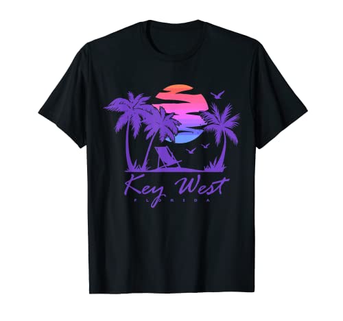 KEY WEST FLORIDA Spring Break Vacation Retro Vintage Sunset T-Shirt