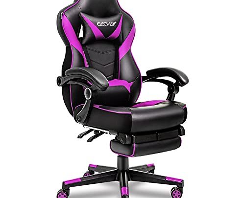 Gaming Chair for Adults Ergonomic Racing Style High Back Computer Chair with Footrest Headrest and Lumbar Support PU Leather 90-150…