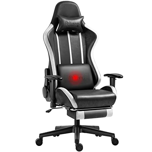 Atbang Gaming Chair Ergonomic Massage PC Office Chair with footrest Racing Computer Chair Reclining Game Chair for Adults Adjustable 2D…
