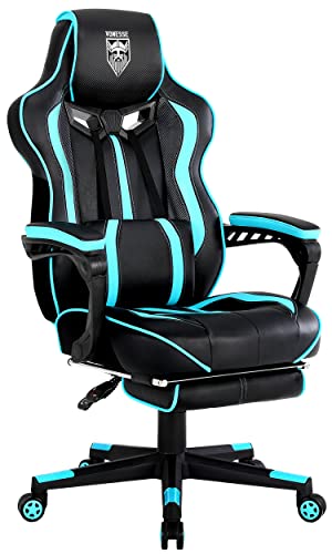 Gaming Chair with Footrest, High Back Gamer Chair with Massage, Reclining Computer Chair, Big and Tall Gaming Desk Chair, Ergonomic…