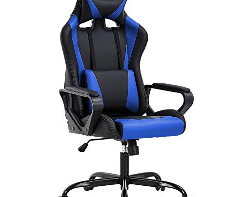 High-Back Gaming Chair PC Office Chair Computer Racing Chair PU Desk Task Chair Ergonomic Executive Swivel Rolling Chair with Lumbar…