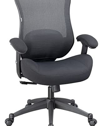 LONGBOSS Ergonomic Office Desk Chair Computer Chair with Lumbar Support and Height Adjustable Armrests,400lbs-Blk