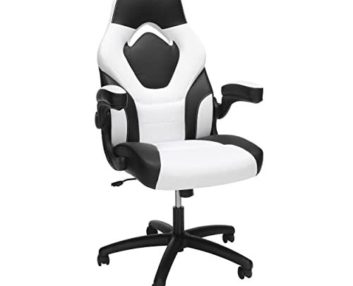 OFM Racing Style Gaming Chair, High Back, White