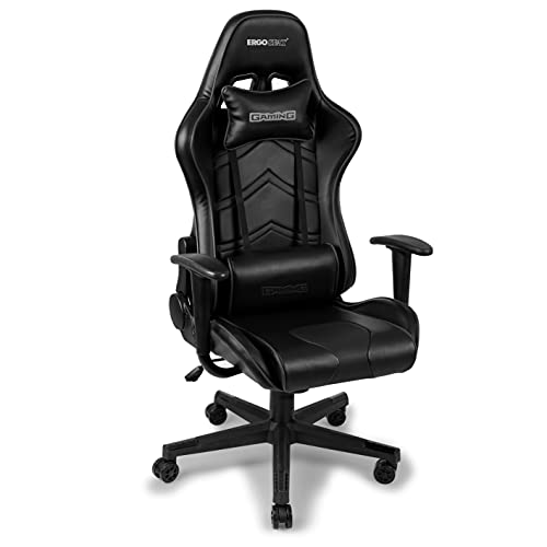 Ergoseat Gaming Chair PU Leather Executive Ergonomic Office Chair Rolling Racing PC Desk Chair Backrest and Seat Height Adjustment Recliner…