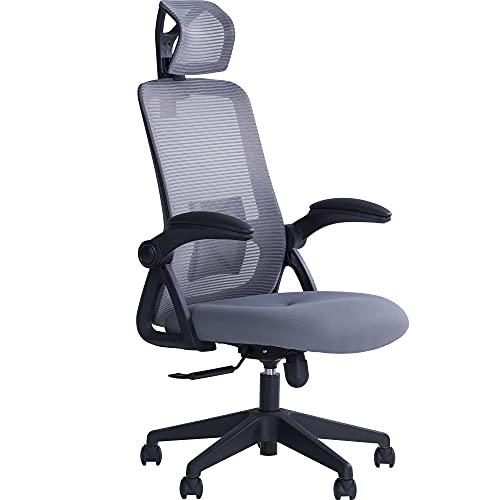 Captain by REALM OF THRONES – Ergonomic Desk Chair, Office Computer Chair with Height Adjustable Headrest, Flip-up Armrests & Adjustable…