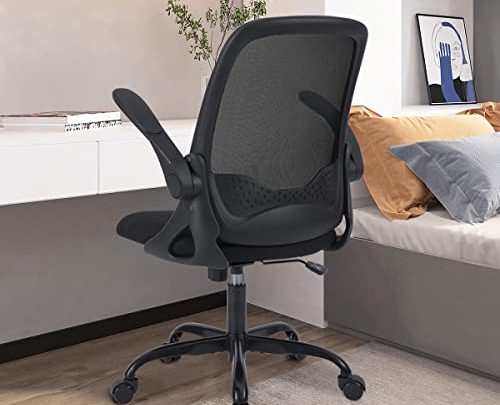 Sytas Office Chair Ergonomic Desk Chair Rolling Swivel Mesh Computer Task Chair with Flip-up Arms and Adjustable Height，for Adults and…