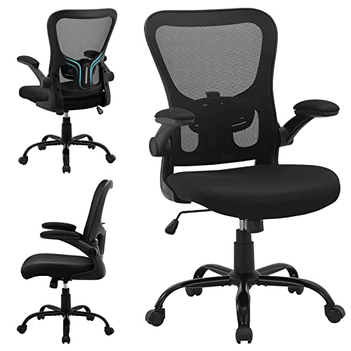 Office Chair Ergonomic Desk Chair – Mesh Back Adjustable Height Computer Chair with Lumbar Support and Flip-up Armrests, Swivel Executive…