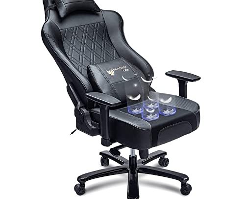 Gaming Chair FANTASYLAB Big and Tall Gaming Chair 400lb Air-Cooling System Copmputer Chair with 4 USB Cooling Fans 3D Adjustable…