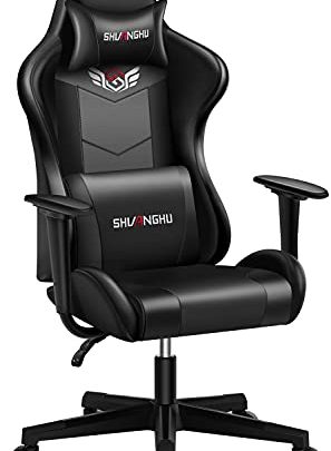shuanghu Gaming Chair Office Chair Ergonomic PC Computer Chair with Reclining Racing Chair with Headrest and Lumbar Support Gaming Chair…
