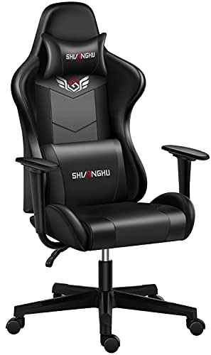 shuanghu Gaming Chair Office Chair Ergonomic PC Computer Chair with Reclining Racing Chair with Headrest and Lumbar Support Gaming Chair…
