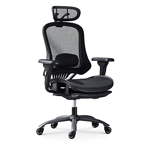 YANXUAN Ergonomic Office Chair – Rolling Desk Chair with 3D Adjustable Armrest, 3D Lumbar Support,Adjustable Headrest and Premium Caster Wheels…