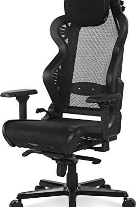 DXRacer Air Modular Gaming Chair Breathable Office Executive Seat | Premium New-Tech Mesh, Memory Foam Headrest, Standard, Black