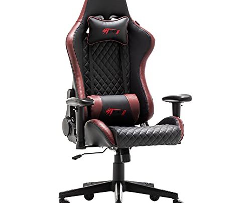 Gaming Chair High Back Reclining Ergonomic Computer Gaming Chair Racing Executive Office Chair Adjustable Swivel Task Chair with Headrest &…