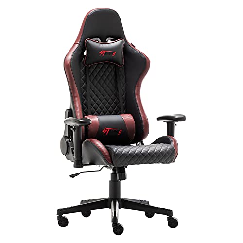 Gaming Chair High Back Reclining Ergonomic Computer Gaming Chair Racing Executive Office Chair Adjustable Swivel Task Chair with Headrest &…
