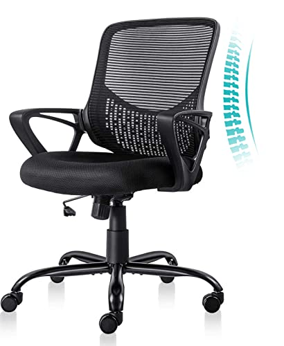 Ergonomic Office Chair Mesh Back Office Desk Chair Computer Chair Mid Back Task Chair for Home Office Gaming