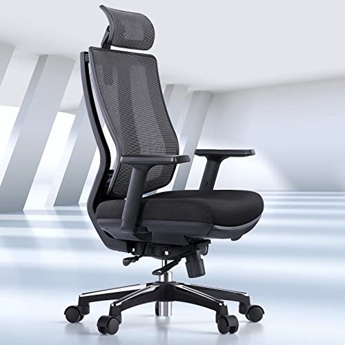 OdinLake Ergonomic Office Chair Mesh – Seat Depth Adjustable Home Office Desk Chairs High Back with Lumbar Support – Computer…