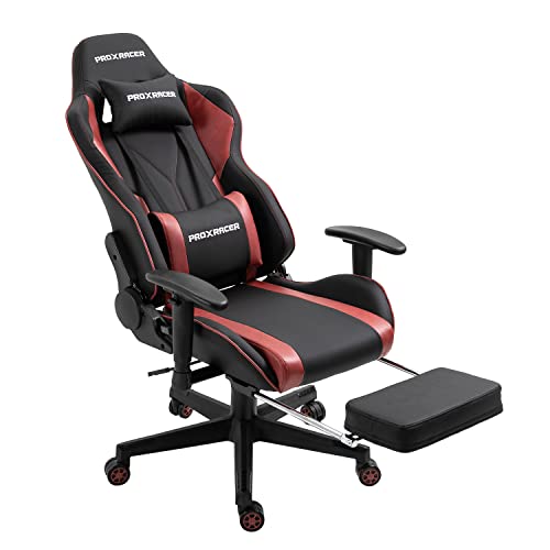 Walmokid Gaming Chair, Office Chair with Footrest and Lumbar Support, Height Adjustable Computer Gaming Chair with 360°-Swivel Seat and Headrest…